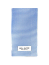 Blue Gingham Straight Pocket Square-Well Suited -Well Suited NYC