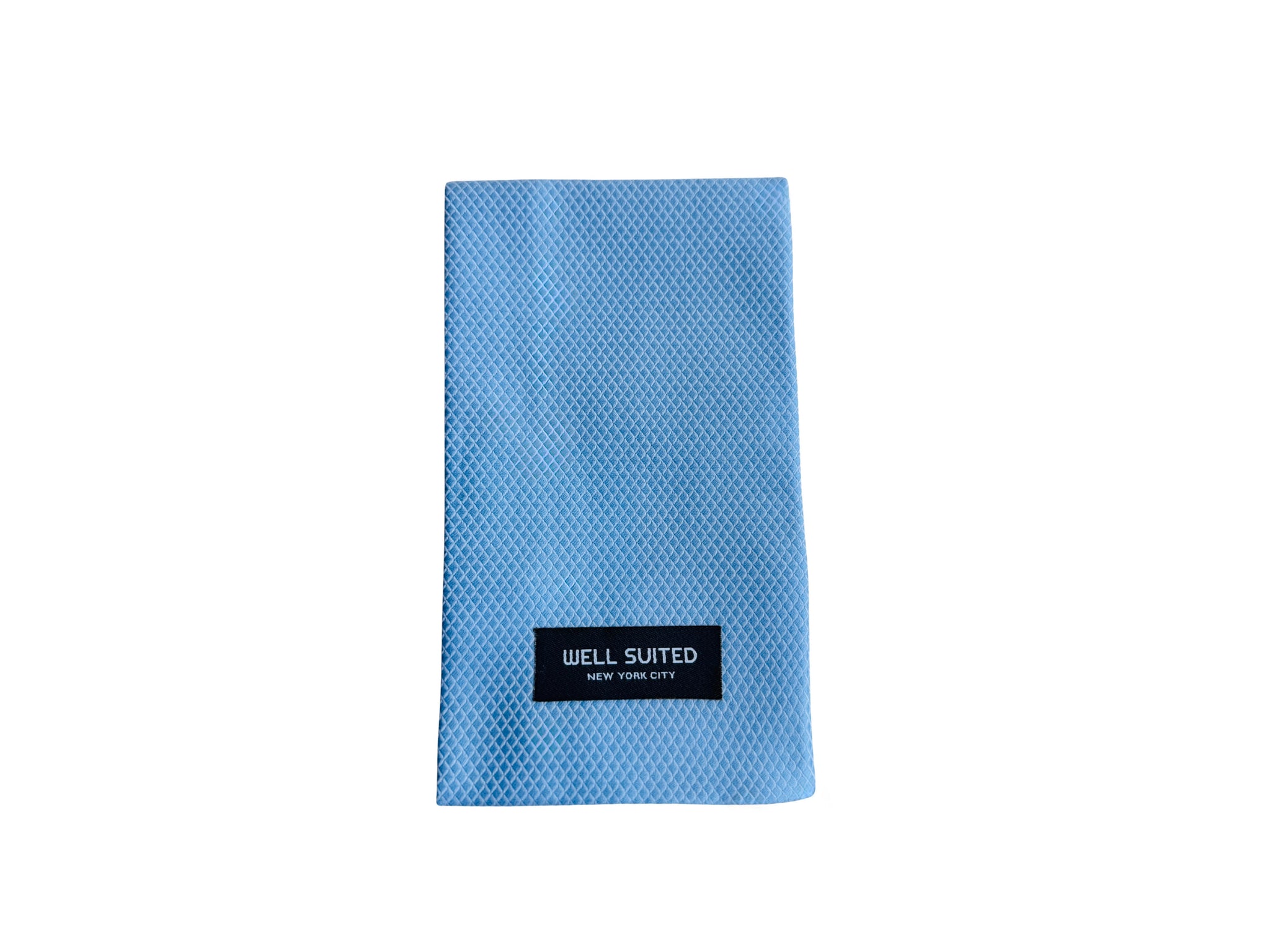 Blue Diamond Straight Fold Pocket Square-Pocket Square-WELL SUITED NYC-Well Suited NYC