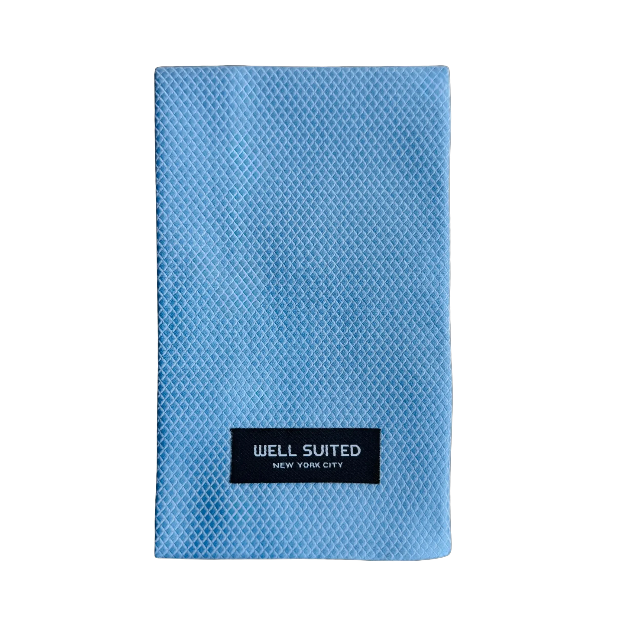 Blue Diamond Straight Fold Pocket Square-Pocket Square-WELL SUITED NYC-Well Suited NYC