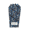Blue Floral 4 Point Fold Pocket Square-Pocket Square-Well Suited -Well Suited NYC