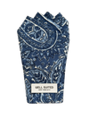 Blue Paisley 4 Point Pocket Square-Pocket Square-Well Suited-Well Suited NYC