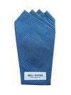 Blue Twist Pattern 4 point Pocket Sqaure-Pocket Square-Well Suited -Well Suited NYC