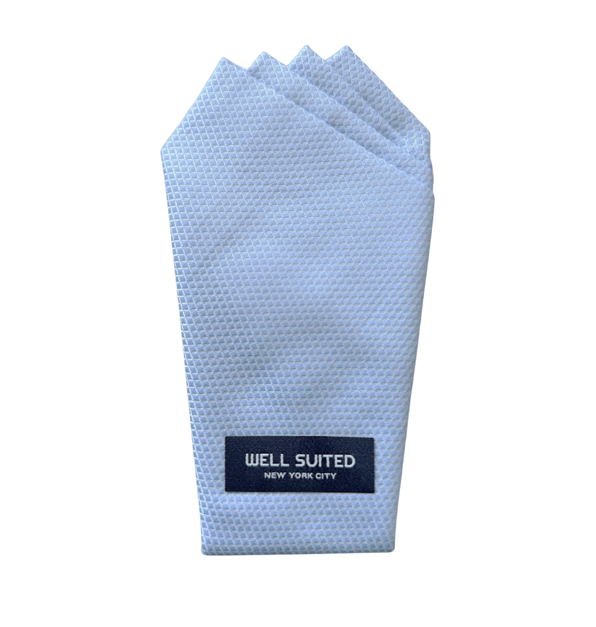 Diamond Blue 4 Point Pocket Square-Pocket Square-Well Suited-Well Suited NYC