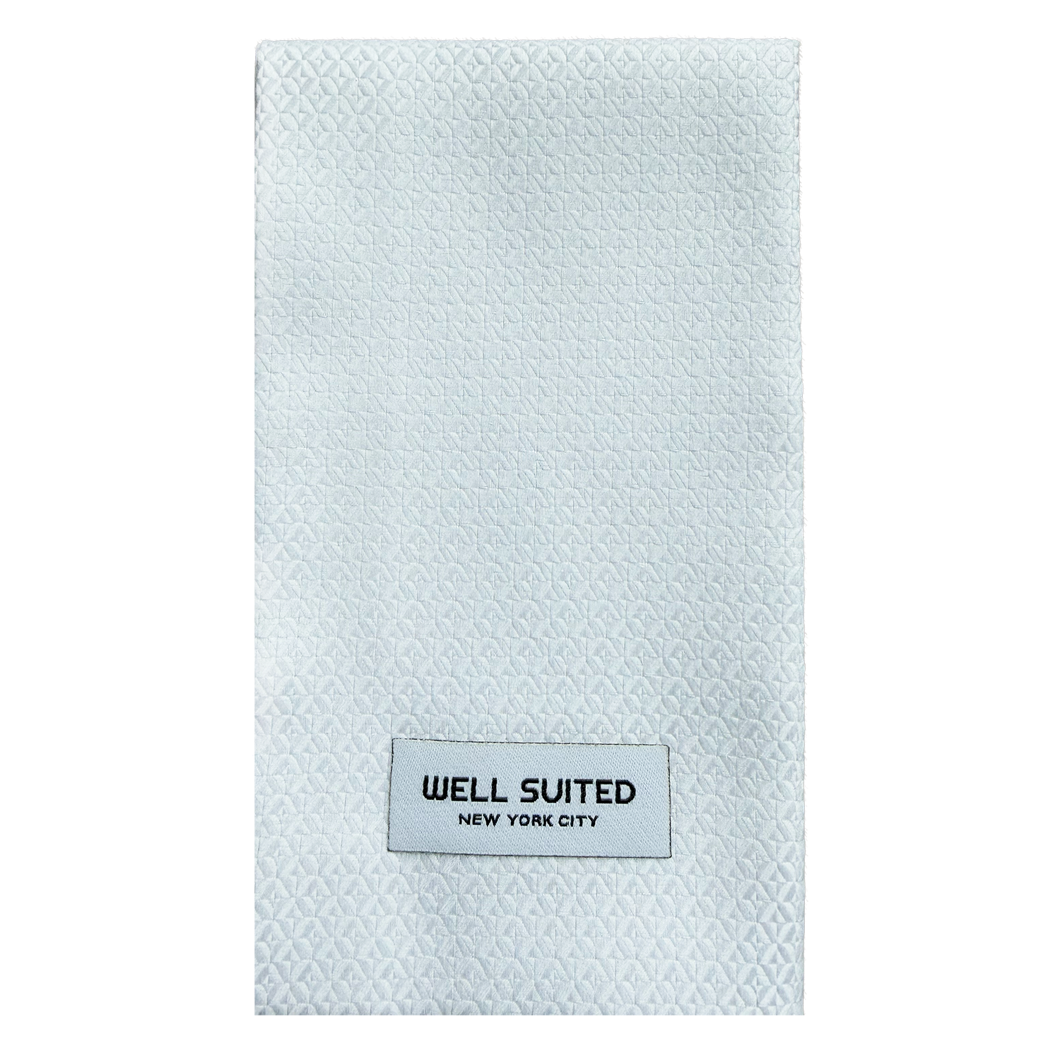 Diamond White Straight Fold Pocket Square-Pocket Square-Well Suited-Well Suited NYC