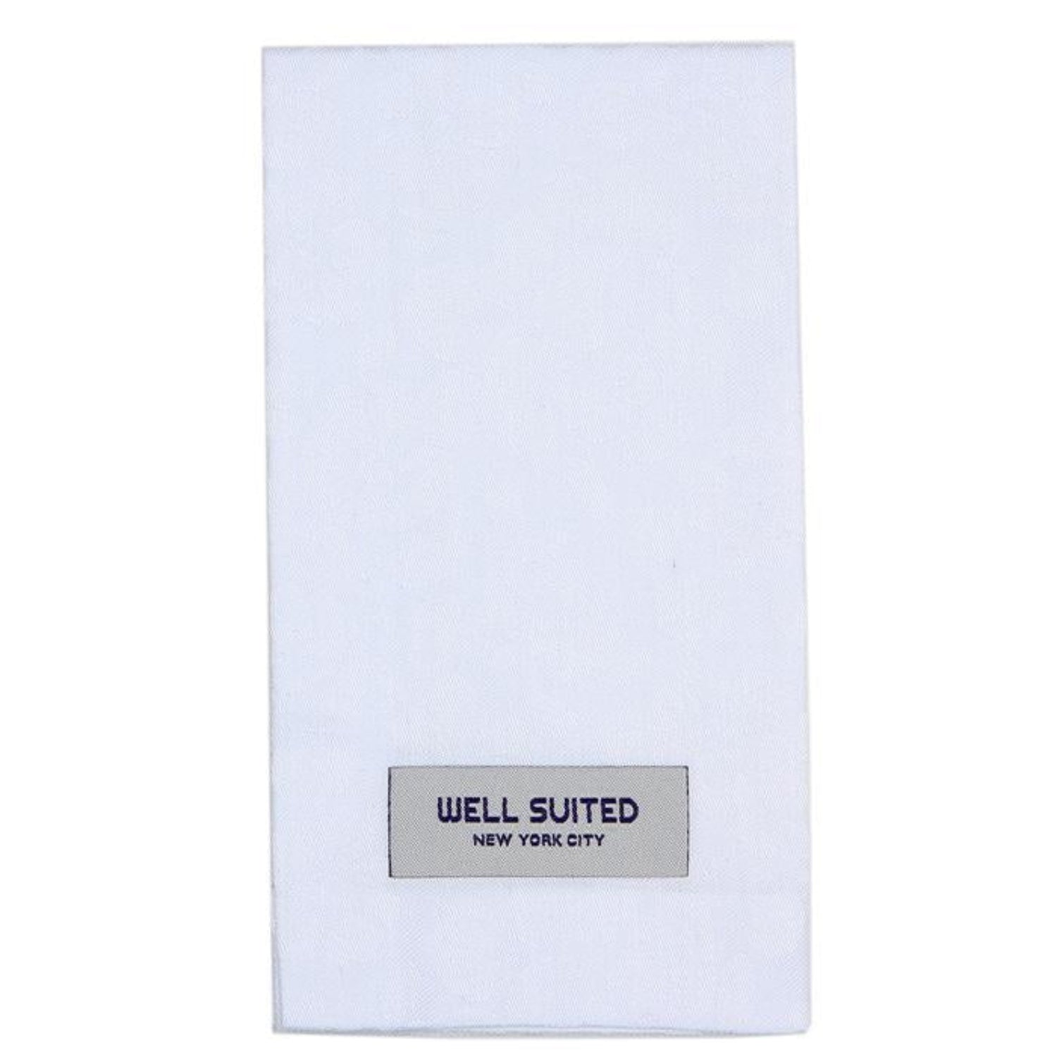 Dot White Straight Fold Pocket Square-Pocket Square-Well Suited NYC-Well Suited NYC
