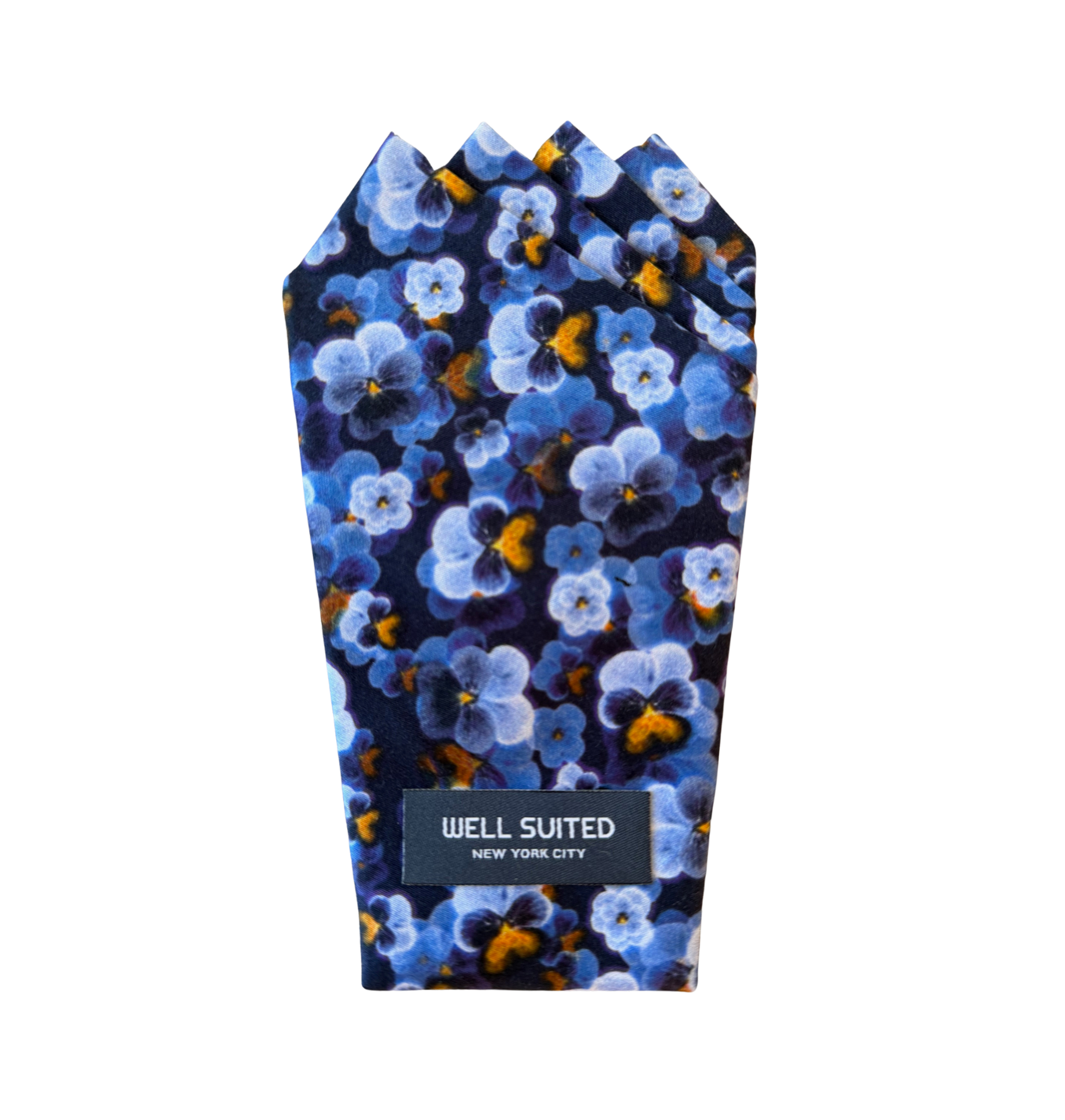 Floral 4 Point Fold Pocket Square-Pocket Square-Well Suited -Well Suited NYC