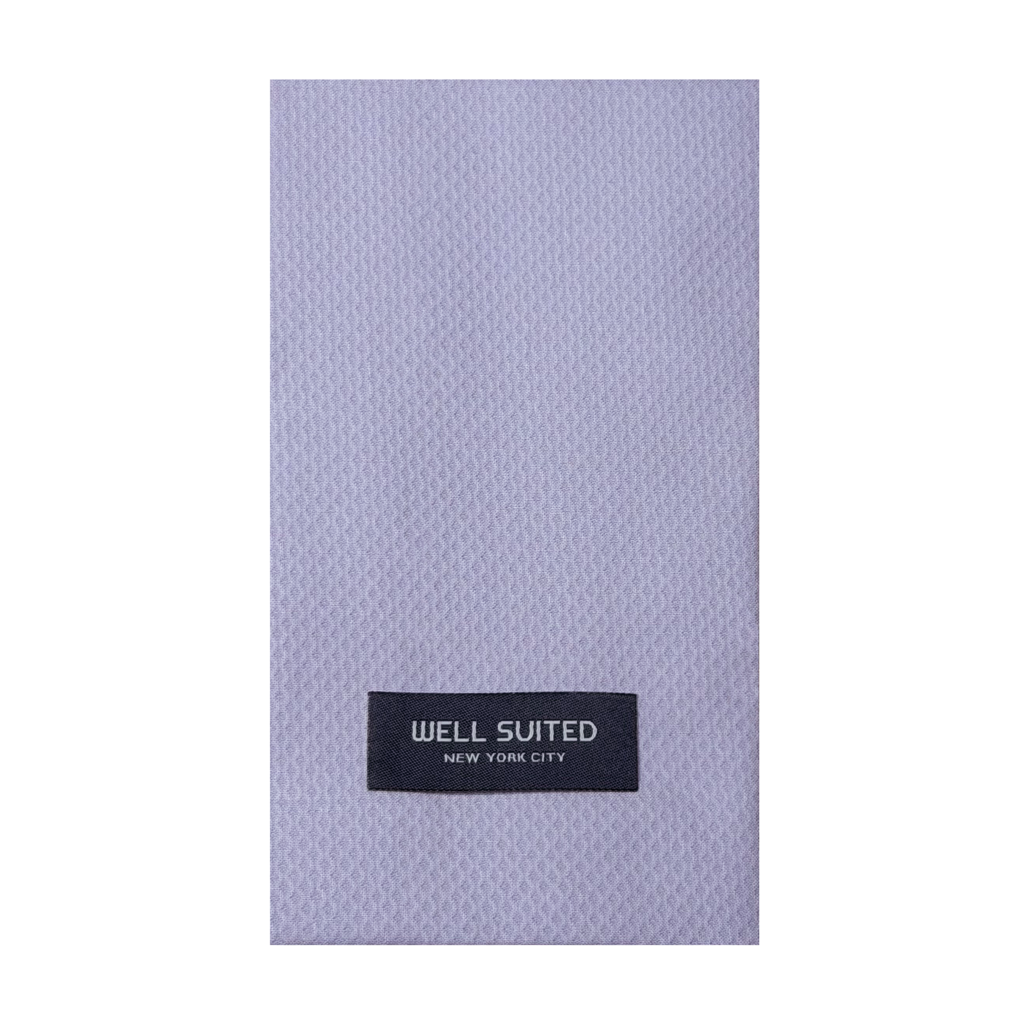 Lilac Cotton Pique Straight Fold Pocket Square-Pocket Square-Well Suited NYC-Well Suited NYC