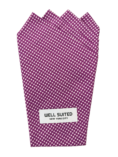 Purple Check Four Point Fold-Well Suited -Well Suited NYC