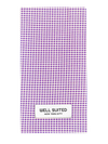 Purple Houndstooth Straight Fold Pocket Square-Pocket Square-Well Suited-Well Suited NYC