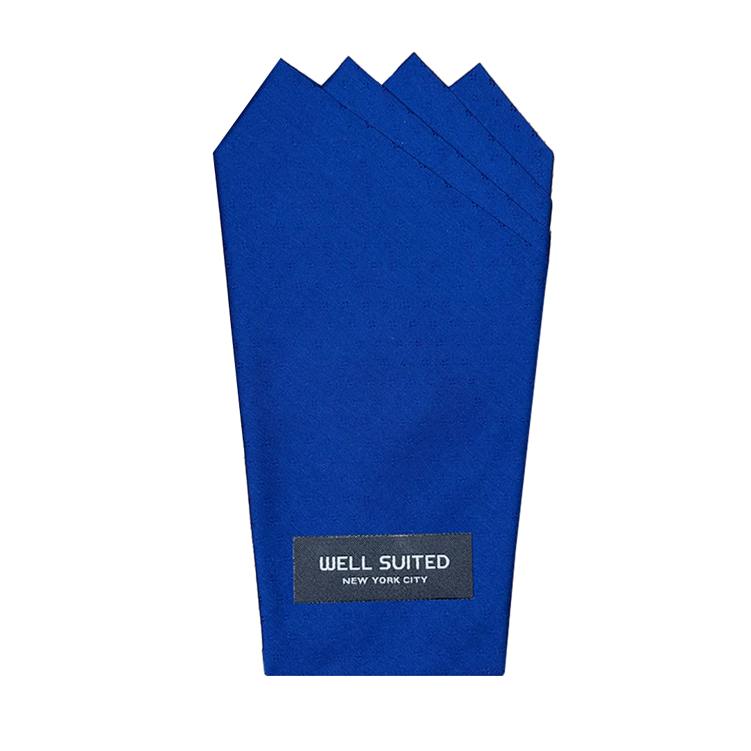 Royal Blue 4 Point Pocket Square-Pocket Square-Well Suited NYC-Well Suited NYC