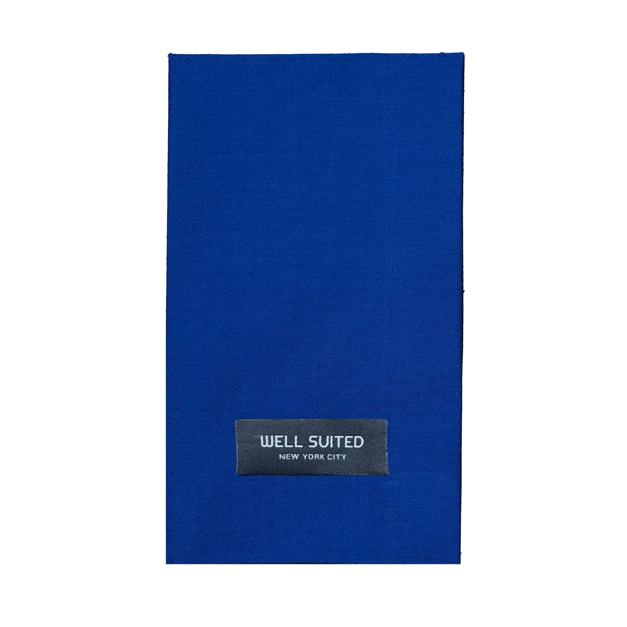 Cotton Pique White Straight Fold Pocket Square