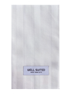 White Stripe Straight Fold Pocket Square-Pocket Square-Well Suited -Well Suited NYC