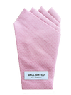 White and Pink Diamond 4 Point Fold Pocket Square-Pocket Square-Well Suited -Well Suited NYC