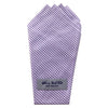 Lavender Gingham 4 Point Pocket Square-WELL SUITED NYC-Well Suited NYC