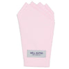 Pink Cotton Pique 4 Point Fold Pocket Square-Pocket Square-Well Suited NYC-Well Suited NYC